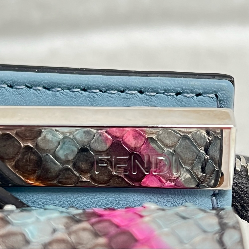 NEW Fendi Python Demi Jour -- Multicolor Python & Color Block Leather Bag - Picture 6 of 16